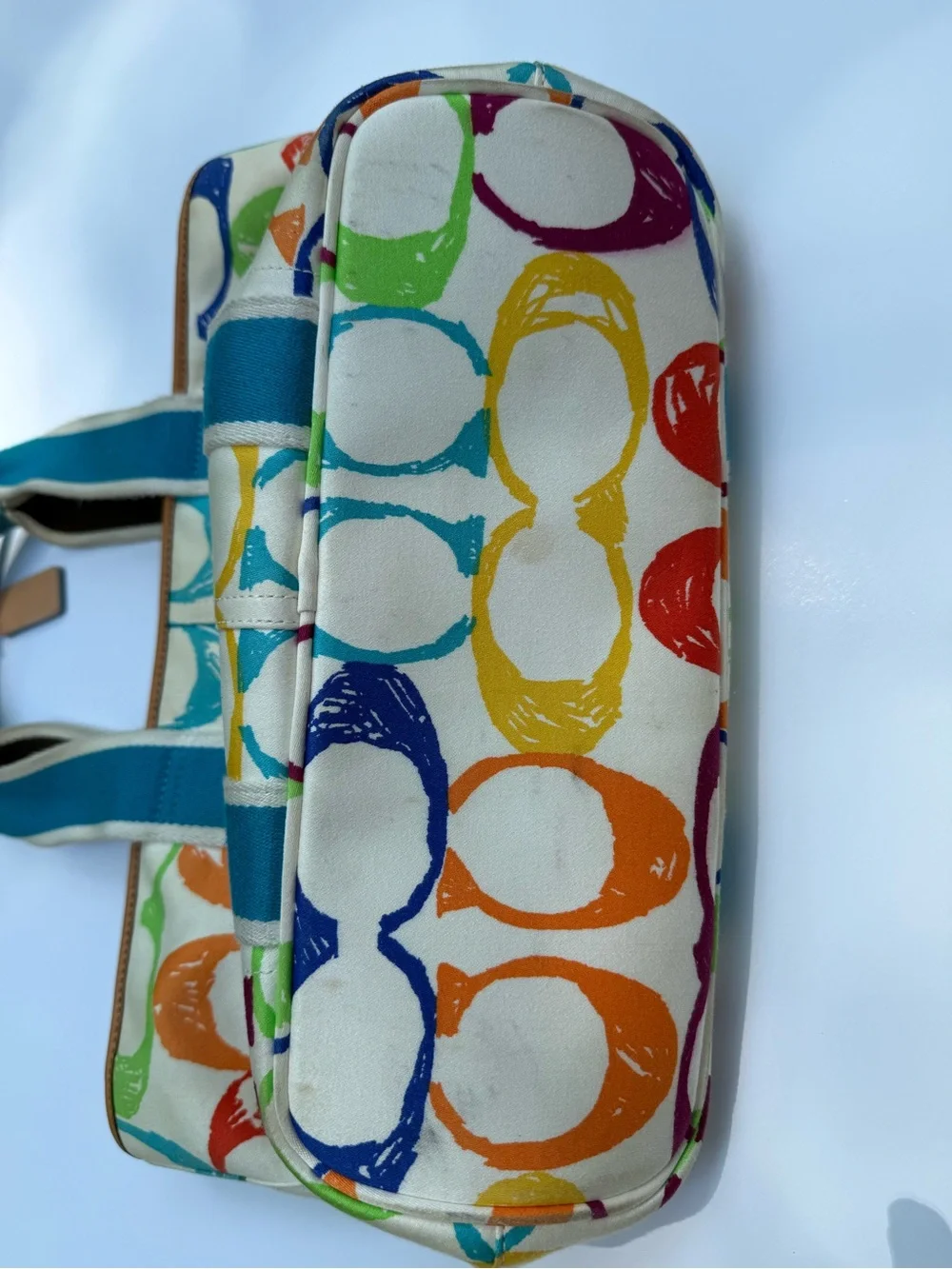 Coach 5660 Hampton Scribble Signature Tote Vtg